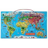 Magnetická mapa světa nástěnná, Janod (anglická verze)